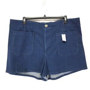 NEW Maeve x Anthro The Colette High Rise Stretch Denim Shorts Women's Plus 24W